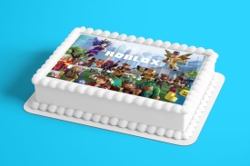 Imagine comestibila tort din Zahar, Roblox model 2 - Lumea - Img 2