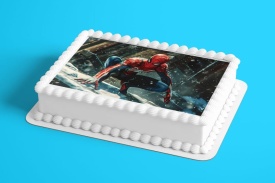 Imagine comestibila tort din Zahar Spiderman in Zapada - Lumea - Img 2