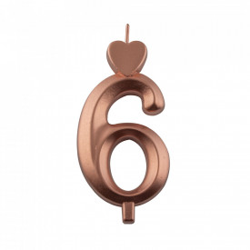 Lumanari bronz cifra 6, 10 buc. - Lumea