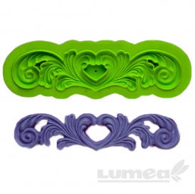 Mulaj silicon dantela model Floral cu Inima - Lumea - Img 1