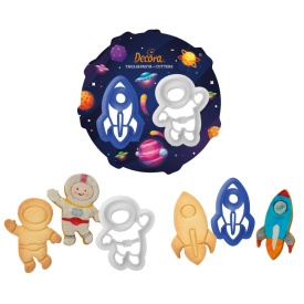Set decupatoare "Space" Racheta si Astronaut, 2 buc. - Decora - Img 2