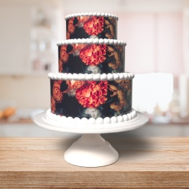 Vafa tort A4 model Floral 1 - Lumea - Img 2
