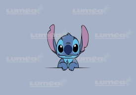 Vafa tort Stitch cu fundal Gri - Lumea