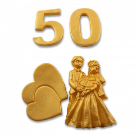 Златен сватбен орнамент 50 - Светът