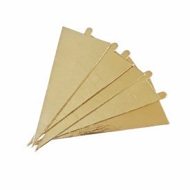 Златни триъгълни подложки за десерти (моно порции), 13 × 6 см, 10 бр. - Lumea - Img 2
