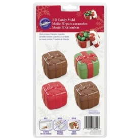 Коледни подаръци в шоколадови форми в две части - Wilton