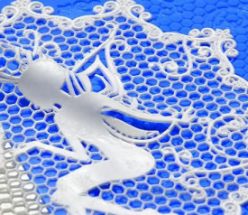 Салфетка изкуство Фееричен прах дантела силиконов калъп - Crystal Lace