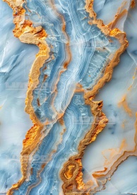 Торта Vafa A4 Marble Blue Marble Open with Gold 1 - Светът