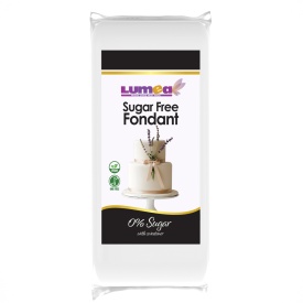 Fondant Alb Fara Zahar, cu Indulcitor, 1kg - Lumea