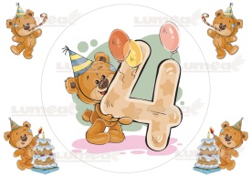 Imagine comestibila tort din Zahar, aniversara cu Teddy "1-9" - Lumea - Img 4