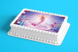 Imagine comestibila tort din Zahar Barbie sirena - Lumea - Img 2