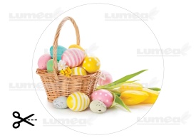 Imagine comestibila tort din Zahar Buchet de Pasti cu Lalele galbene - Lumea - Img 3