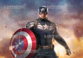 Imagine comestibila tort din Zahar, Capitanul America model 1 - Lumea - Img 1