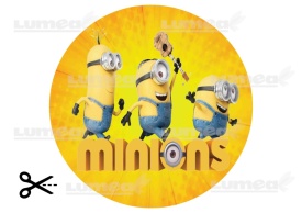 Imagine comestibila tort din Zahar Minions - Lumea - Img 3