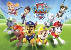 Imagine comestibila tort din Zahar, Paw Patrol echipa impreuna model 3 - Lumea - Img 1