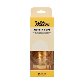 Muffin Cups Gold, 50 buc. - Wilton