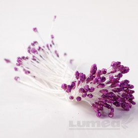 Stamine culoare violet sidefat 3mm, 240 buc. - Lumea - Img 2