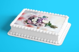 Vafa tort Buchet de Flori asortate - Lumea - Img 2
