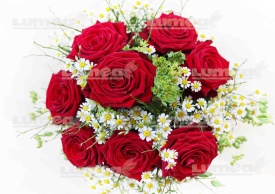 Vafa tort Buchet de flori cu Trandafiri Rosii - Lumea