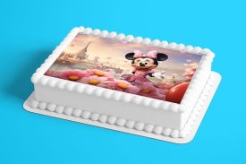 Vafa tort Minnie intre flori - Lumea - Img 2