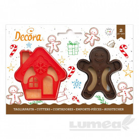 Комплект резачки за джинджифилови меденки и къщичка, 2 броя - Decora