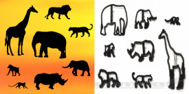 Комплект резачки за животни Safari, 8 части - Patchwork - Img 2