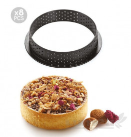 Комплект формички "Tarte Ring Round", 8 части - SilikoMart