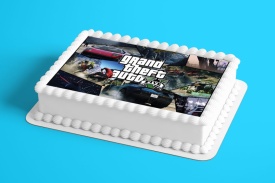 Торта с годна за консумация картина от Sugar Cake gta V action moments - The World - Img 2
