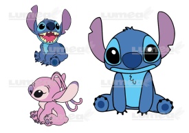 Торта с фигурки на Stitch и Angel - Светът