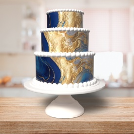 Торта Vafa A4 Marble Blue Marble - Светът - Img 2