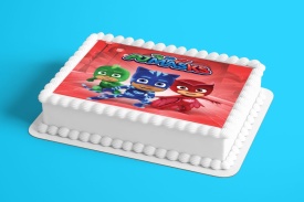 Ядивно изображение на Sugar Cake PJ Masks, Heroes in Pyjamas model 3 - The World - Img 2