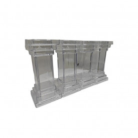 Coloane transparente goale pentru suport tort, 10 cm, 4 buc. - Wilton - Img 2
