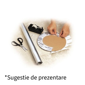 Folie Argintiu pentru invelire Platforme, 50 cm x 4,5 m - Wilton - Img 2