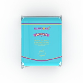 Fondant albastru cu efect neon, 250g - Lumea - Img 1