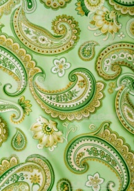 Imagine comestibila tort din Zahar A4 model Paisley Verde - Lumea