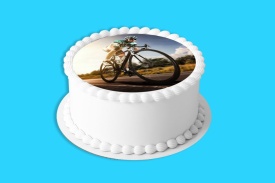 Imagine comestibila tort din Zahar, Biciclist model 2 - Lumea - Img 4