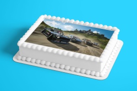 Imagine comestibila tort din Zahar, Forza Horizon model 5 - Lumea - Img 2