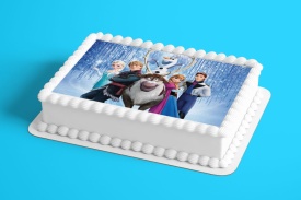 Imagine comestibila tort din Zahar, Frozen model 3 - Lumea - Img 2