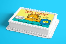 Imagine comestibila tort din Zahar, Garfield model 2 - Lumea - Img 2