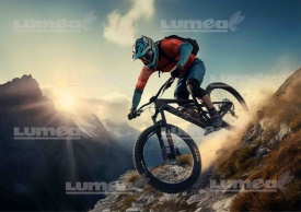 Imagine comestibila tort din Zahar Mountain Bike pe Munte - Lumea