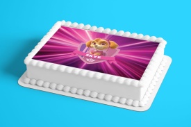 Imagine comestibila tort din Zahar, Paw Patrol Skye - Lumea - Img 2