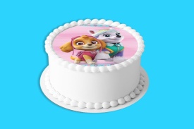Imagine comestibila tort din Zahar, Paw Patrol, Skye si Everest - Lumea - Img 4