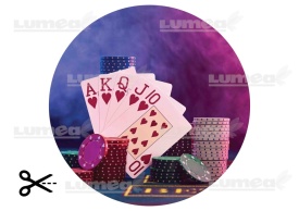 Imagine comestibila tort din Zahar, Poker model 2 - Lumea - Img 3