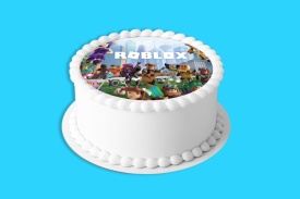 Imagine comestibila tort din Zahar, Roblox model 2 - Lumea - Img 4