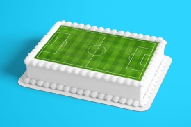 Imagine comestibila tort din Zahar Teren de Fotbal - Lumea - Img 2