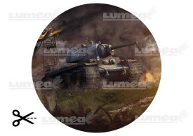 Imagine comestibila tort din Zahar World of Tanks KV-1 - Lumea - Img 3