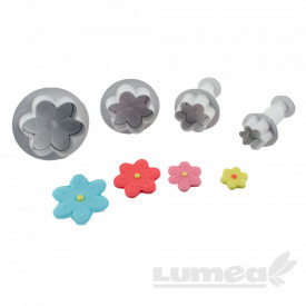 Set decupatoare flori, 4 buc. - Lumea