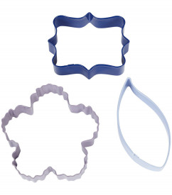 Set decupatoare rama, frunza si floare din metal - Wilton - Img 2