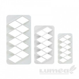 Set decupatoare textura de Romb, diferite marimi, 3 buc. - PME - Img 1