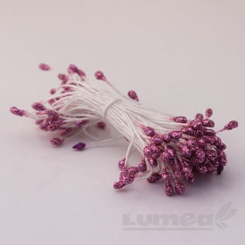Stamine culoare violet sidefat 3mm, 240 buc. - Lumea - Img 3